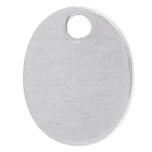 Oval charm 10x8 mm ImpressArt - Aluminium x1