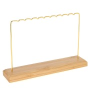 Jewelry holder - Jewellery display 15x23 cm in metal and wood - Gold x1