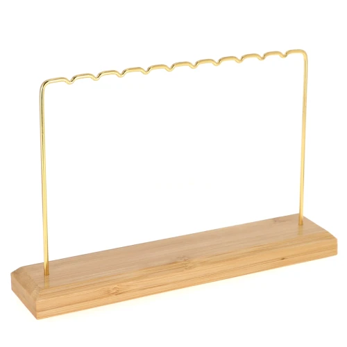 Jewelry holder - Jewellery display 15x23 cm in metal and wood - Gold x1