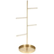 Jewelry holder - Bracelet and necklace display 35x17 cm with ABS beads - White|raw }}