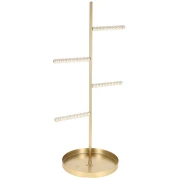 Jewelry holder - Bracelet and necklace display 35x17 cm with ABS beads - White