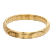 62 mm beaded bracelet - 10 mm wide - 304 Gold stainless steel x1|raw }}