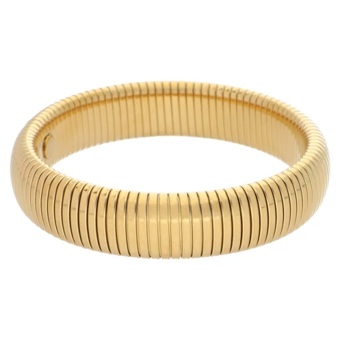 68 mm beaded bracelet - 16 mm wide - 304 Gold stainless steel x1