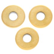 Rondelle beads Heishi - flat disc 6x0.9 mm - 304 Gold stainless steel x10