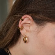 Ear cuff - Bague d'oreille large 10.5 mm - Stainless steel 304 Gold x1