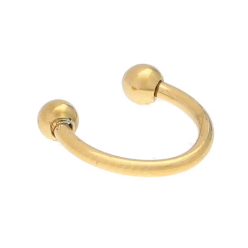 Ear cuff - Bague d'oreille fine 11 mm avec boules - Stainless steel 304 Gold x1