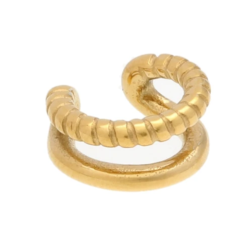 Ear cuff - Bague d'oreille double anneau 12 mm - Stainless steel 304 Gold x1