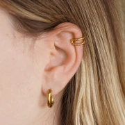 Ear cuff - Bague d'oreille double anneau 12 mm - Stainless steel 304 Gold x1