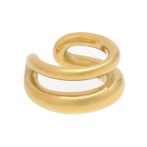 Ear cuff - Bague d'oreille large double anneau 16 mm - Stainless steel 304 Gold x1