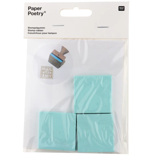 Rubber to create stamps Paper Poetry - Square x3