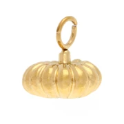 Flattened ball charms striated 6 mm - 304 stainless steel gold x4