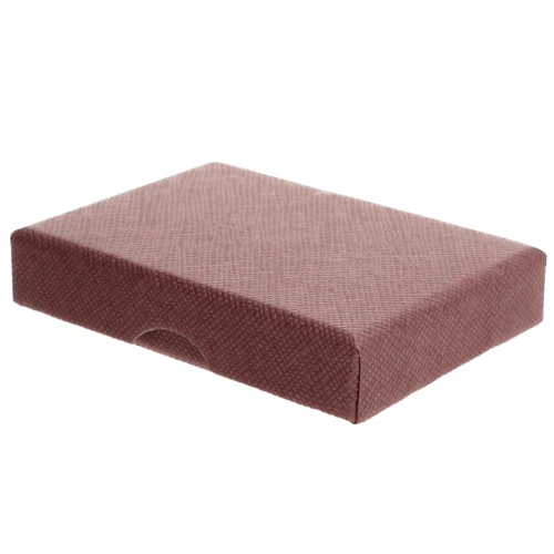 Fancy jewelry box for cardboard set 7x5x1.5 cm - Brown x1