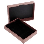 Fancy jewelry box for cardboard set 7x5x1.5 cm - Brown x1