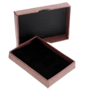 Fancy jewelry box for cardboard set 7x5x1.5 cm - Brown x1