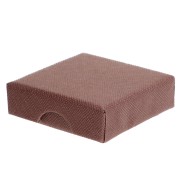 Fancy jewelry box for cardboard set 5x5x1.5 cm - Brown x1