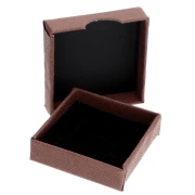Fancy jewelry box for cardboard set 5x5x1.5 cm - Brown x1