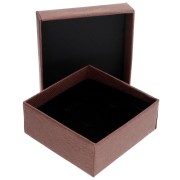 Fancy jewelry box for cardboard set 7x7x3.5 cm - Brown x1