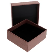 Fancy jewelry box for cardboard set 7x7x3.5 cm - Brown x1