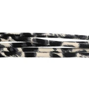 5 mm round fabric cord - leopard pattern - Beige - Grey - Black x1m