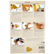 Pack of 3 metal embossing sheets - Graine creative - gold and silver x1