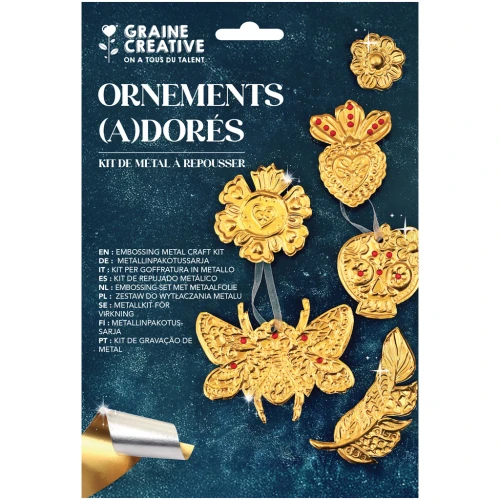 Metal embossing kit - Graine Creative - Ornaments (a)gilded - Gilded - silver x1