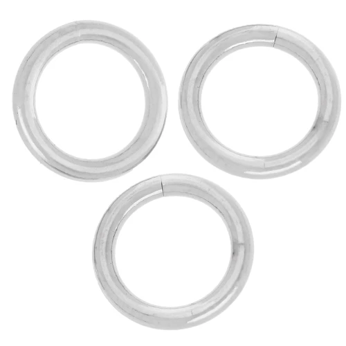 Open rings 7x1 mm - Silver x50