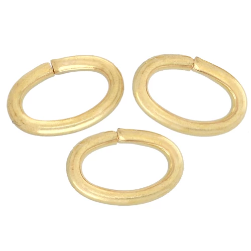 Open oval rings 6x4x0.8 mm - Gold x50