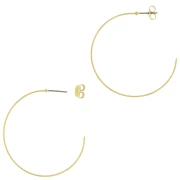 Créoles 40 mm - Stainless steel 304L Gilded x2