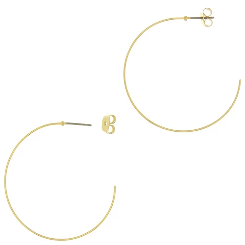Créoles 40 mm - Stainless steel 304L Gilded x2