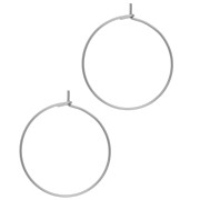 Creoles 25 mm to decorate - Stainless steel 316L x20