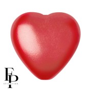 Glass heart bead 16x15 mm - Pastel Dark Coral x1