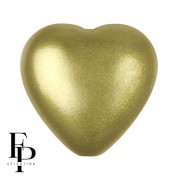 Glass bead heart 16x15 mm - Pastel Lime x1