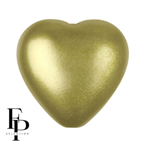Glass heart bead 16x15 mm - Pastel Lime x1