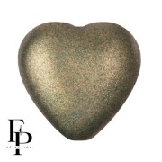 Glass bead heart 16x15 mm - Bronze Green x1|raw }}
