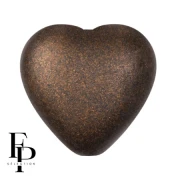 Glass bead heart 16x15 mm - Bronze Maroon x1