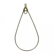 Bracket earrings drops one hoop 52x25 mm bronze x2