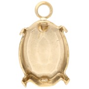 Claw-set pendant for cabochon PureCrystal 4120 14x10 mm - Golden