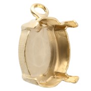 Claw-set pendant for cabochon PureCrystal 4120 14x10 mm - Golden