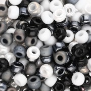 Seed beads mix Miyuki 6/0 - Black and White x8g