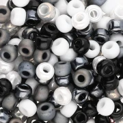Seed beads mix Miyuki 6/0 - Black and White x8g