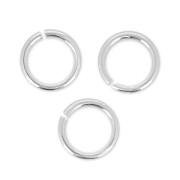 Jumprings open 5x0.6mm 925 Sterling Silver x25|raw }}