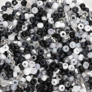 Seed beads mix Miyuki 11/0 - Black and White x8g