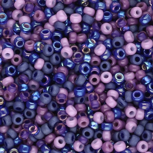 Seed beads mix Miyuki 11/0 - Purple Blues x8g