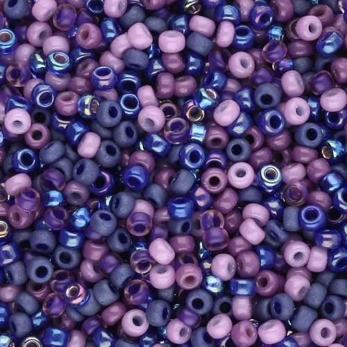 Seed beads mix Miyuki 11/0 - Purple Blues x8g