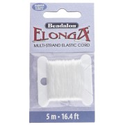 Elonga elastic thread 0.7 mm - Multi-strand - White x5m|raw }}