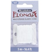 Elonga elastic thread 1 mm - Multi-strand - White x5m|raw }}