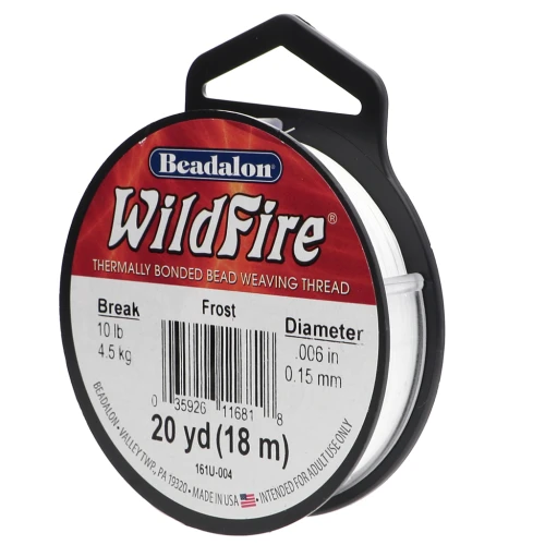 WildFire 0.15 mm braided nylon thread - White x18.2m