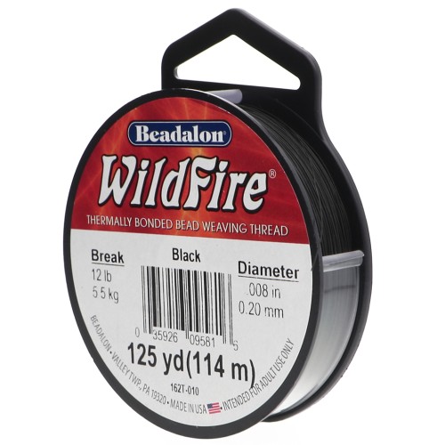WildFire 0.20 mm braided nylon thread - Black x114m