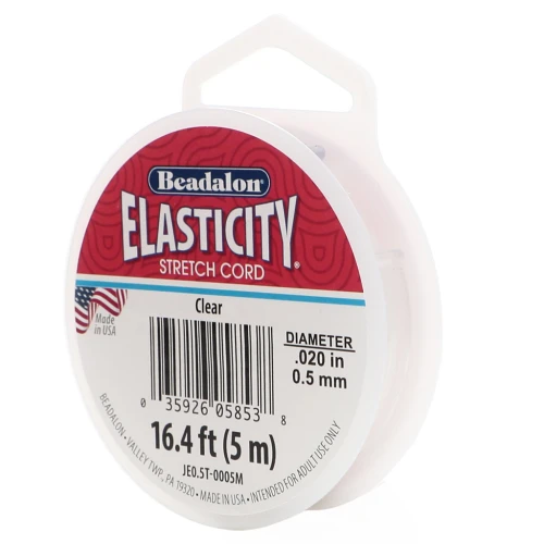 Elasticity wire 0.50 mm - Transparent x5m