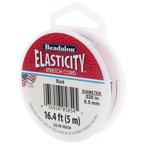 Elasticity wire 0.50 mm - Black x5m